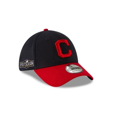 Cleveland Indians Gorra | New Era MLB Postseason Side Patch 39thirty Stretch Fit Cap Mexico - Azules